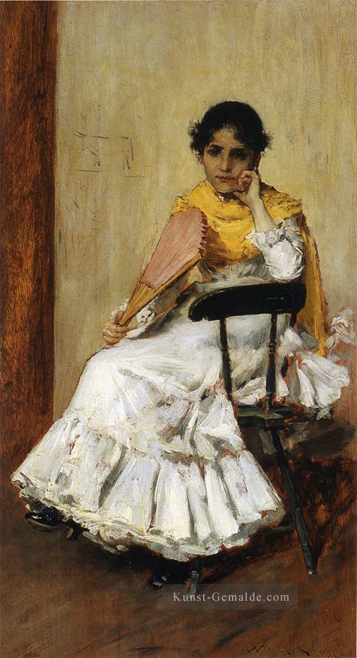 Ein spanisches Mädchen aka Porträt von Frau Chase in Spanisch Kleid William Merritt Chase Ölgemälde